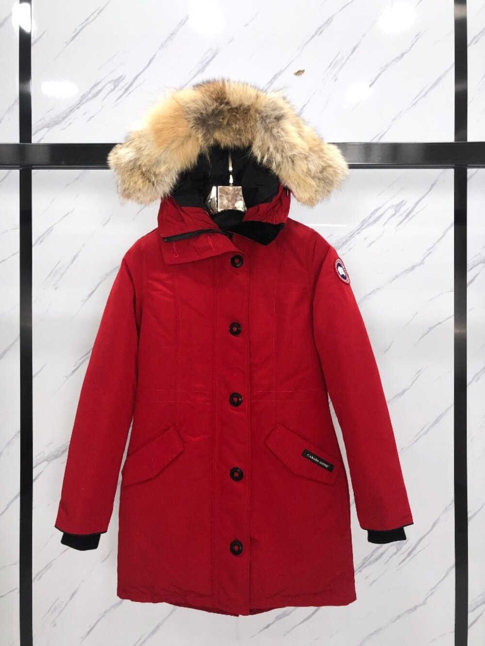 Canada Goose Rossclair Red Fur Hood Women’s Parka